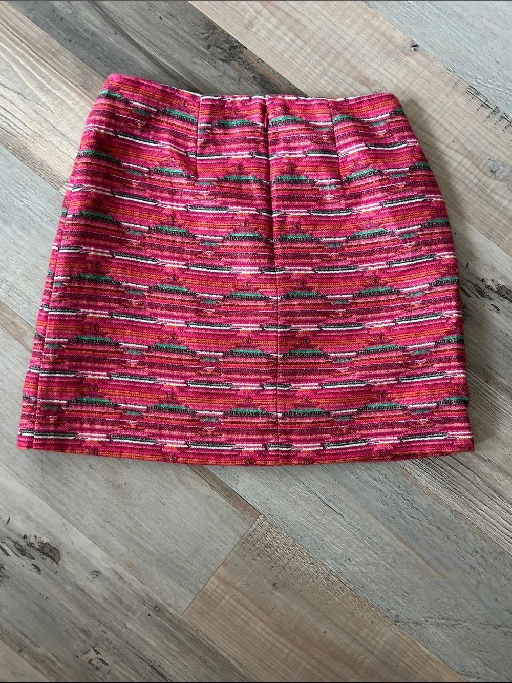 LOFT Fuchsia Multi-Stripe Patterned Mini Skirt Sz 4 Summer Vacay Boho TC0273 - Picture 6 of 8